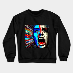 Screaming in Colour - Abstract Art Crewneck Sweatshirt